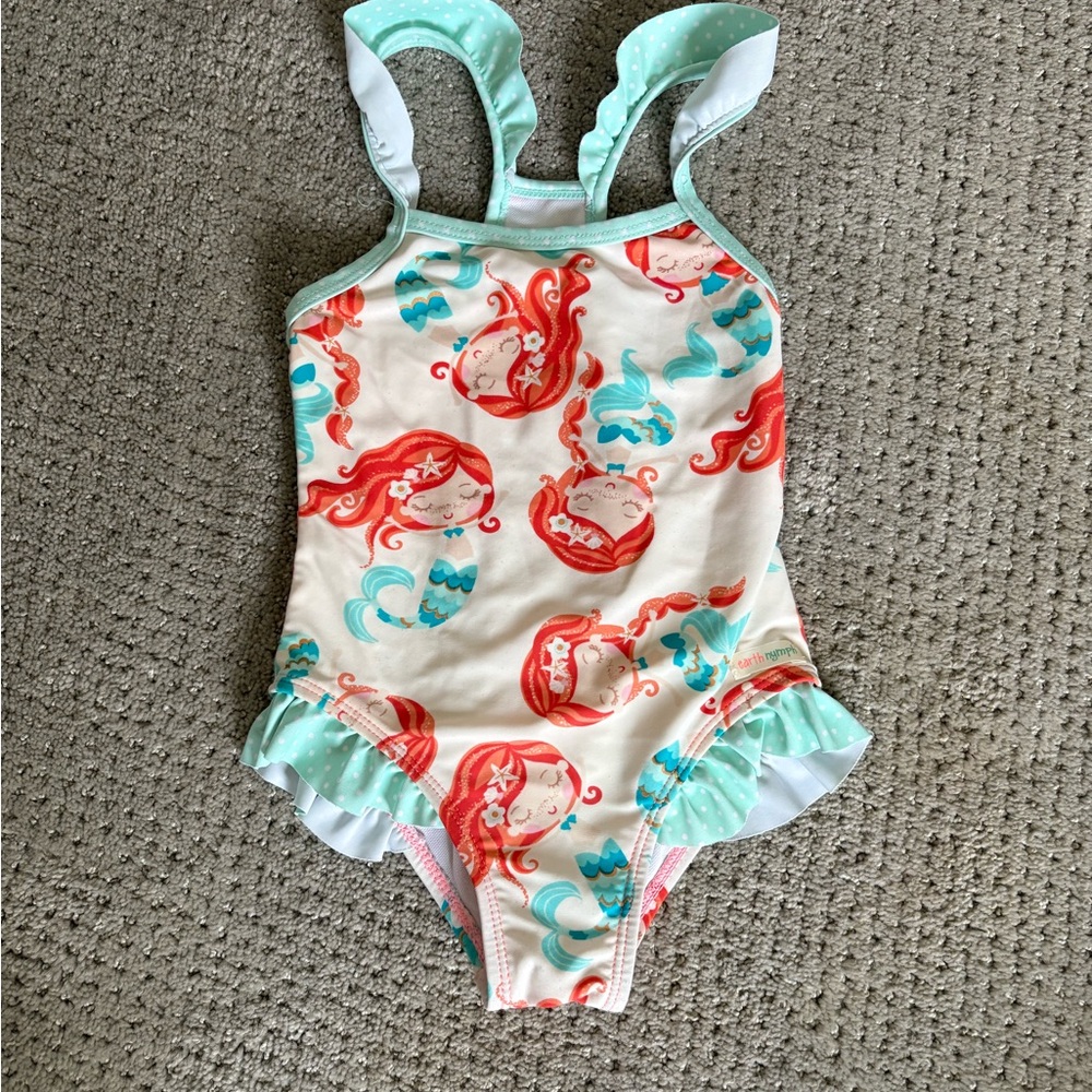 Earth Nymph Pink and Green Swimsuit